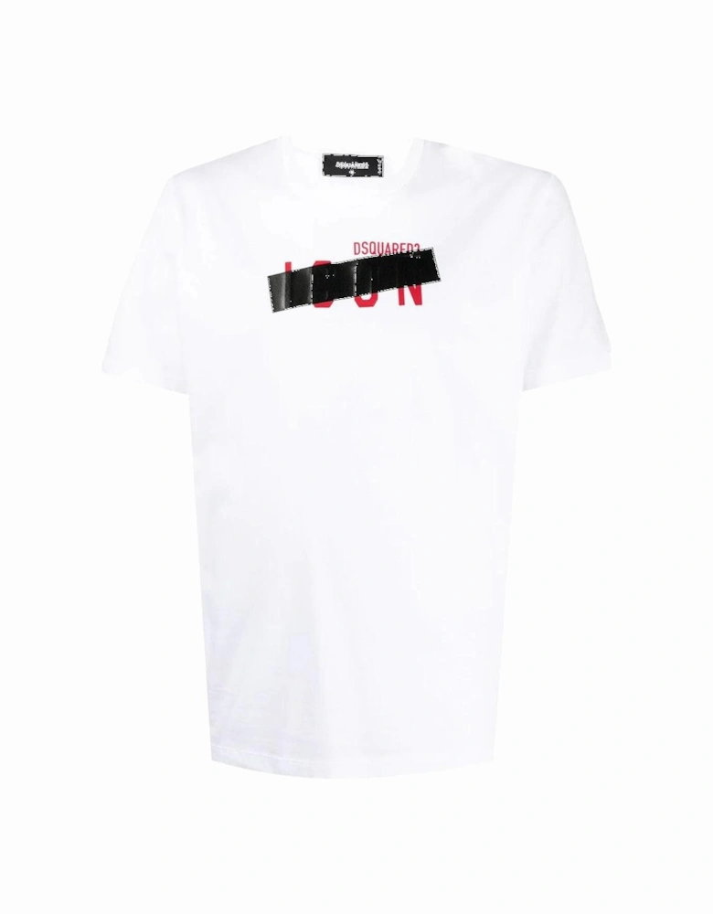 Men's Tape Detail ICON T-Shirt White