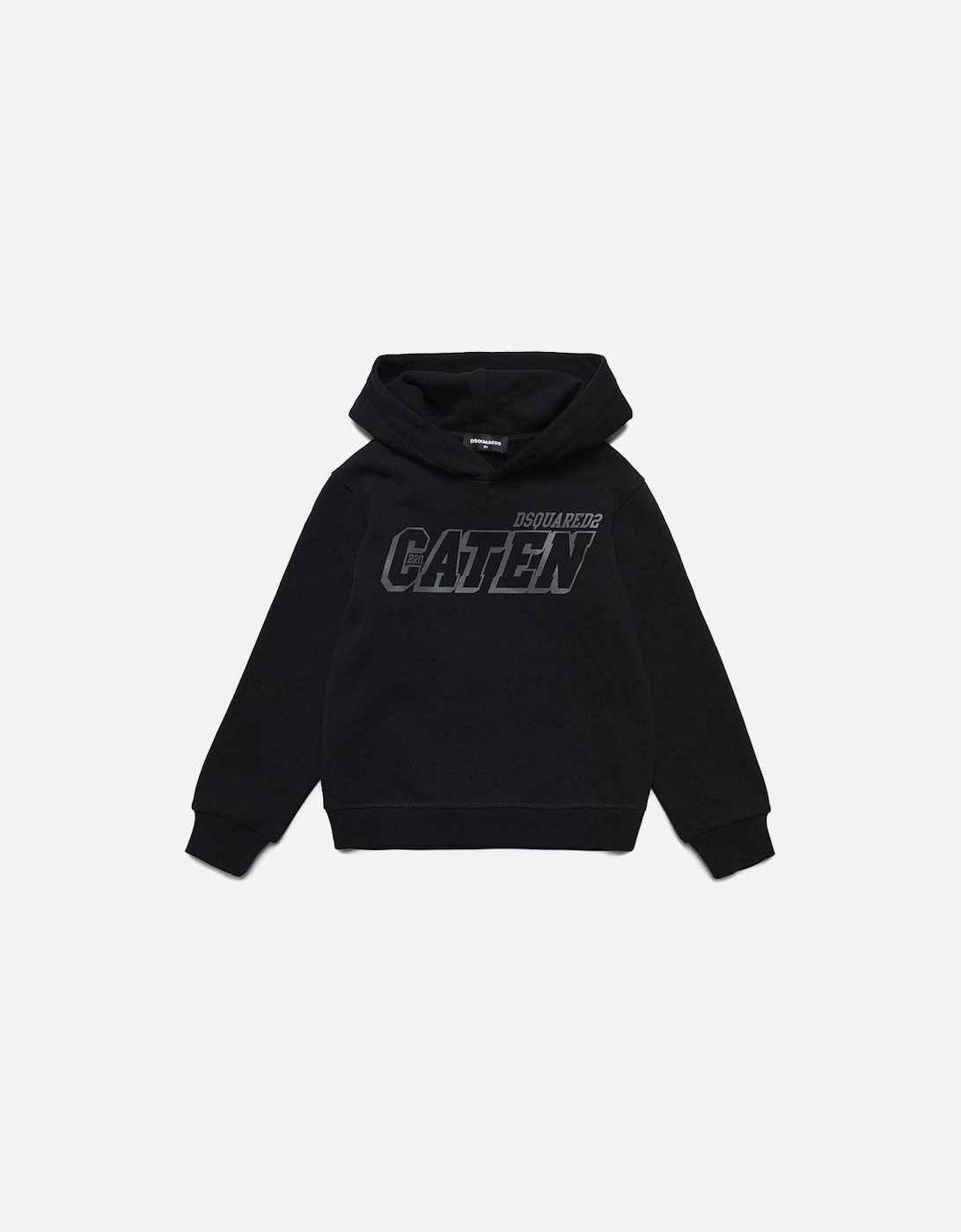 Boys Logo Print Hoodie Black, 3 of 2