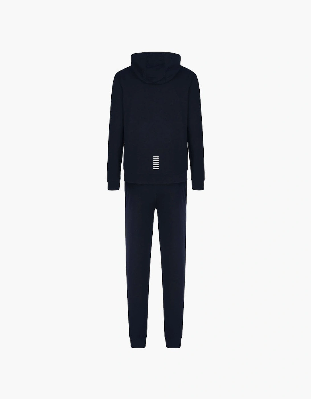 Hooded Zip Up Basic Cotton Navy Tracksuit