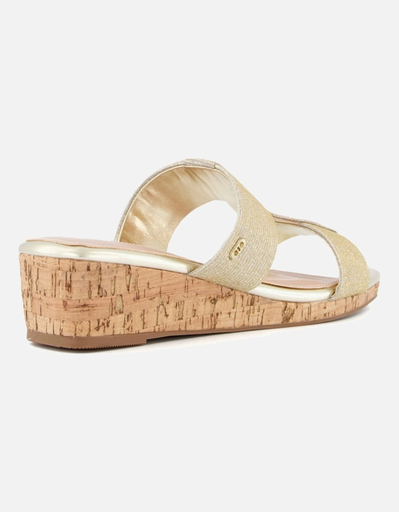 Ladies Keepar Di - Low Wedge T-Bar Sandals