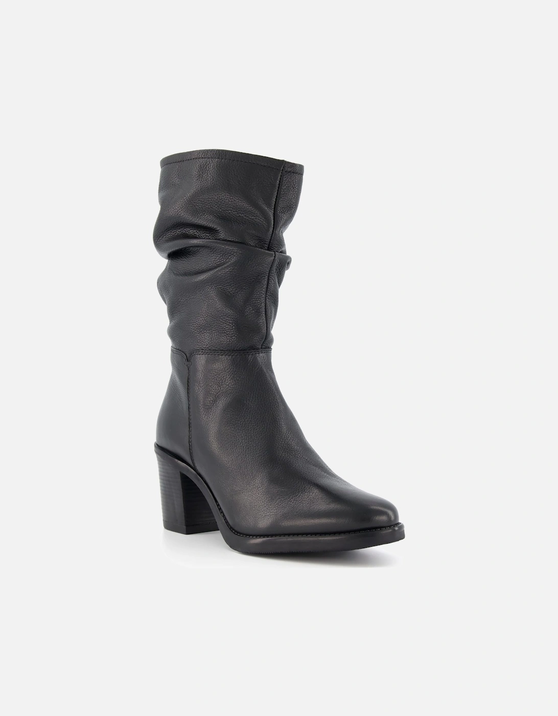 Ladies Rosemary - Slouched Heeled Calf Boots, 6 of 5