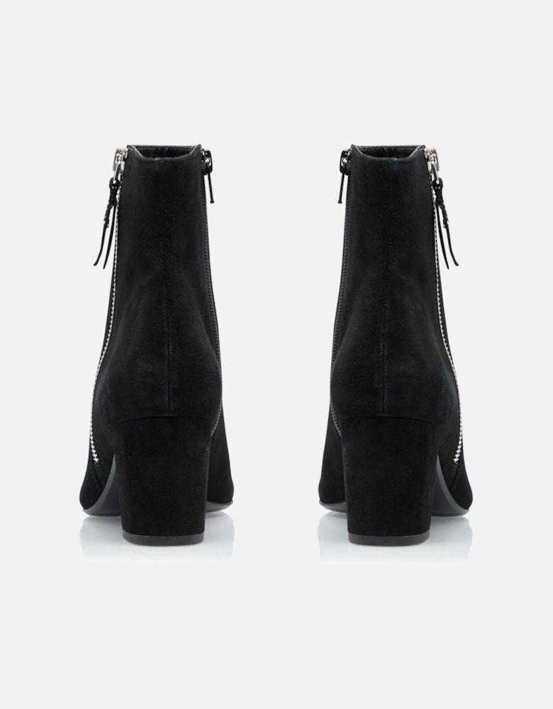 Ladies Oricle - Side Zip Block Heel Ankle Boots