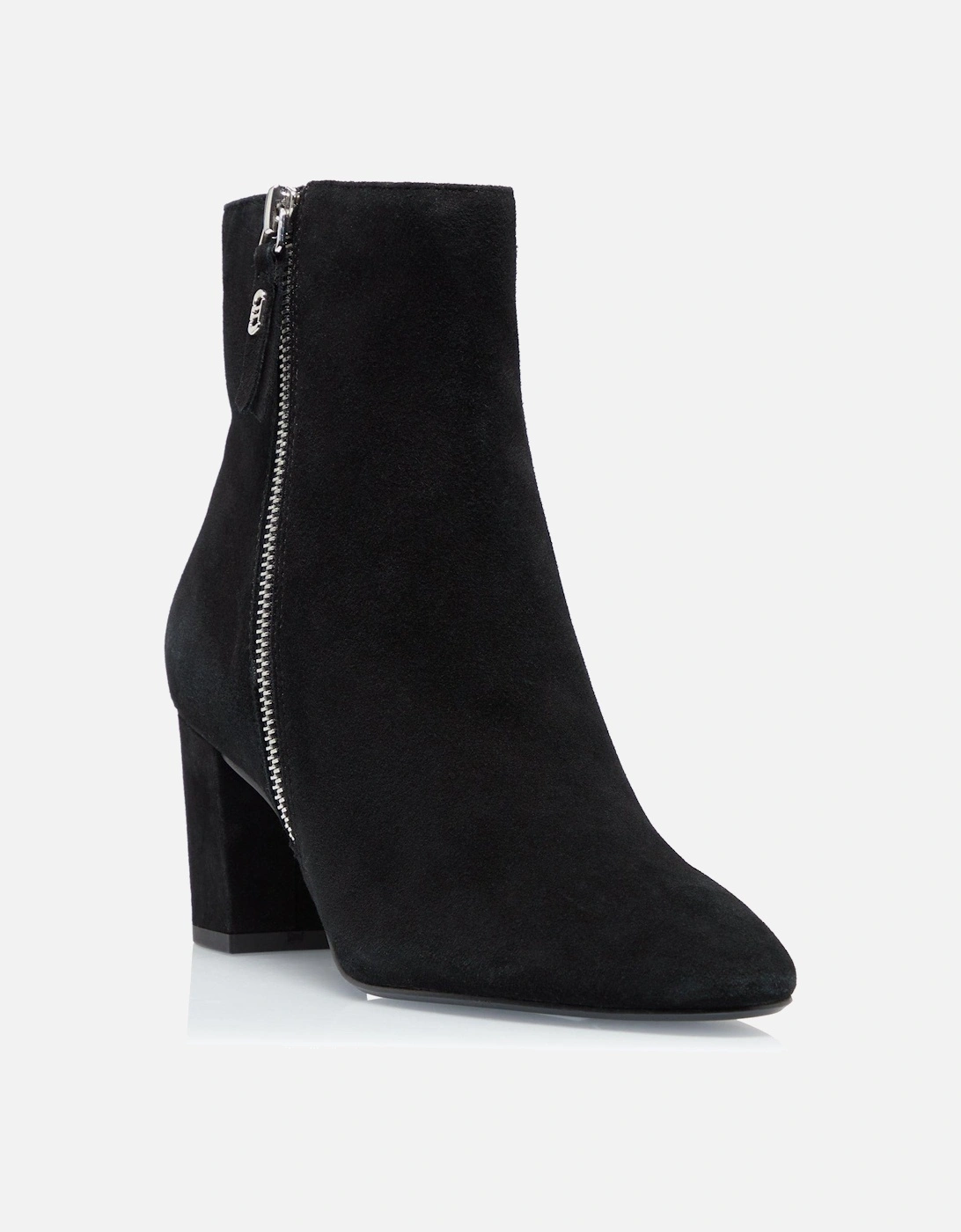 Ladies Oricle - Side Zip Block Heel Ankle Boots, 6 of 5