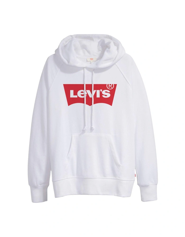 Batwing Logo Hoodie - White