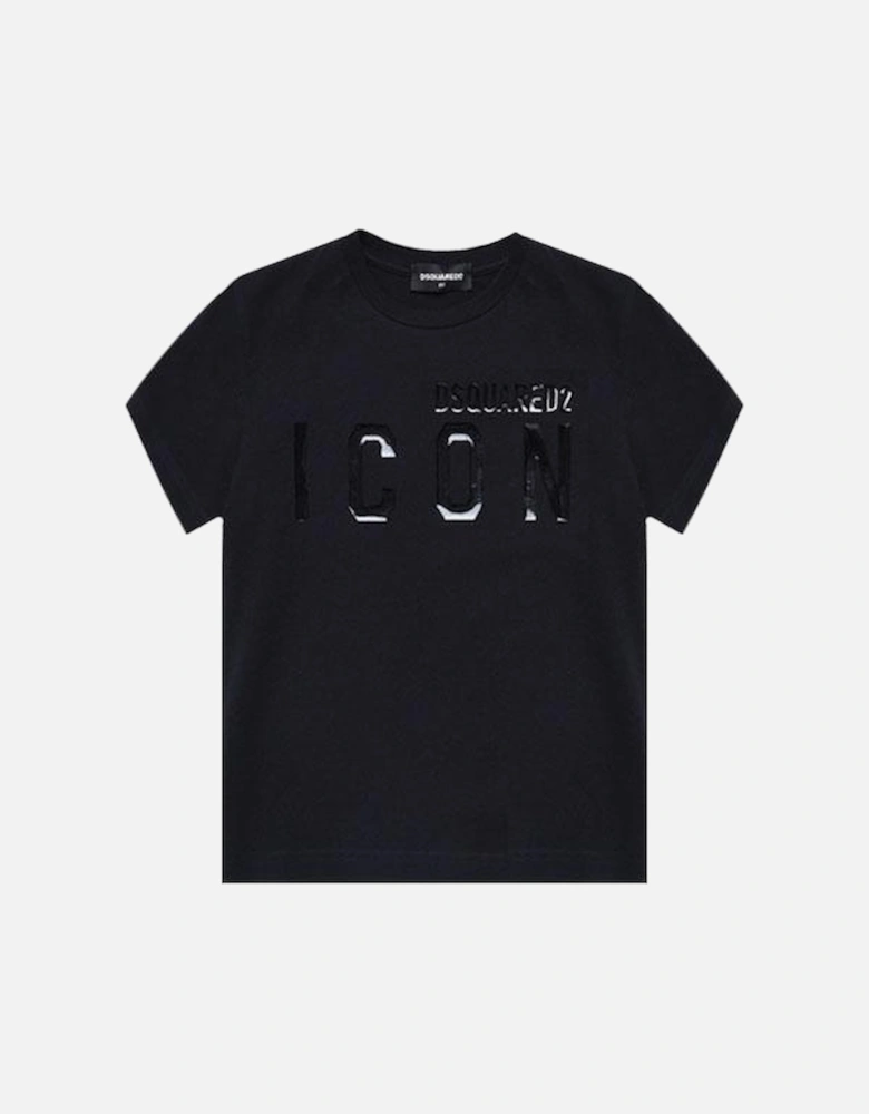 Boys Logo-Print Short-Sleeved T-Shirt Black
