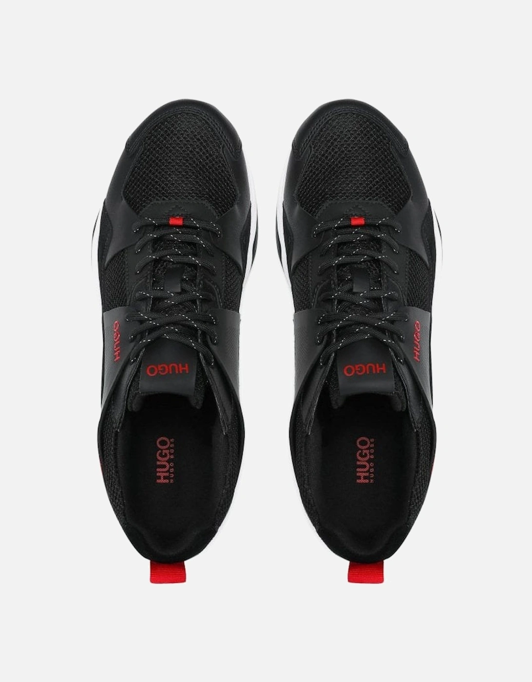 Block Runn Suede/Mesh Black/Red/White Trainer