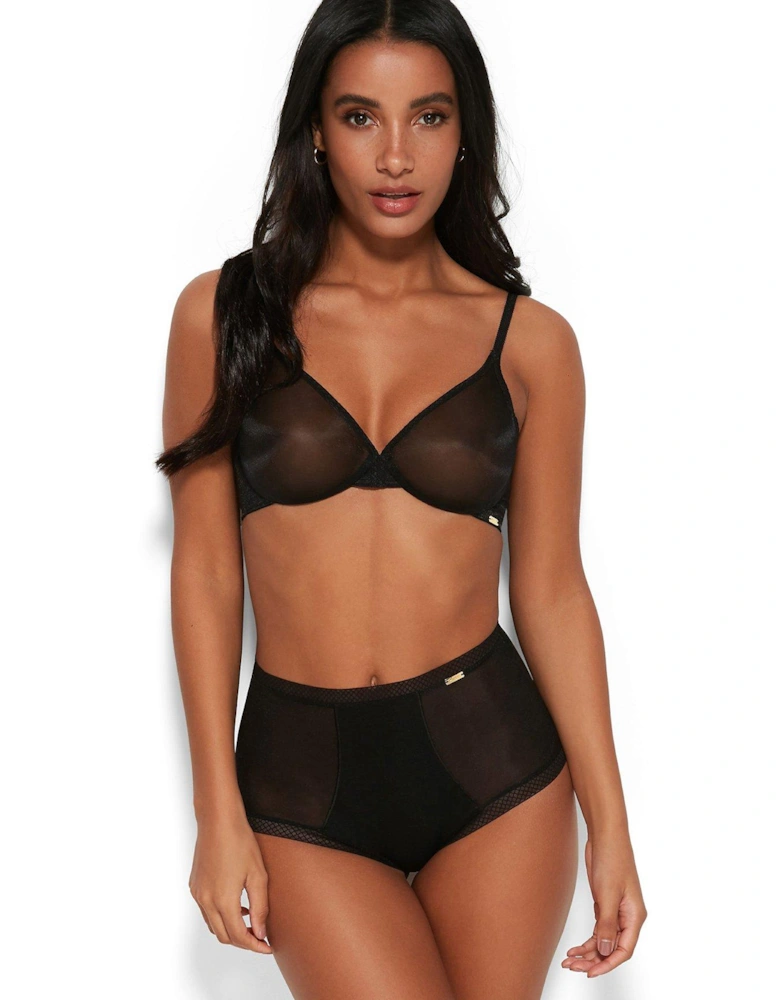 Glossies Sheer Bra - Black