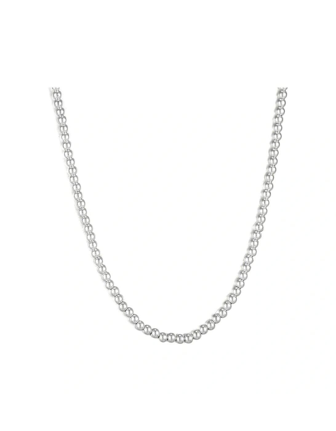 Sterling Silver Beaded Adjustable Chain Necklace, 2 of 1