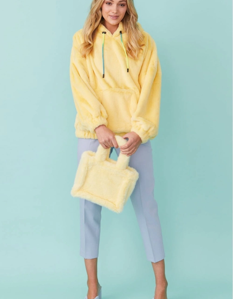Yellow Faux Fur Bag