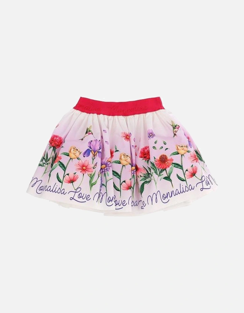 Girls Summer Flower Skirt