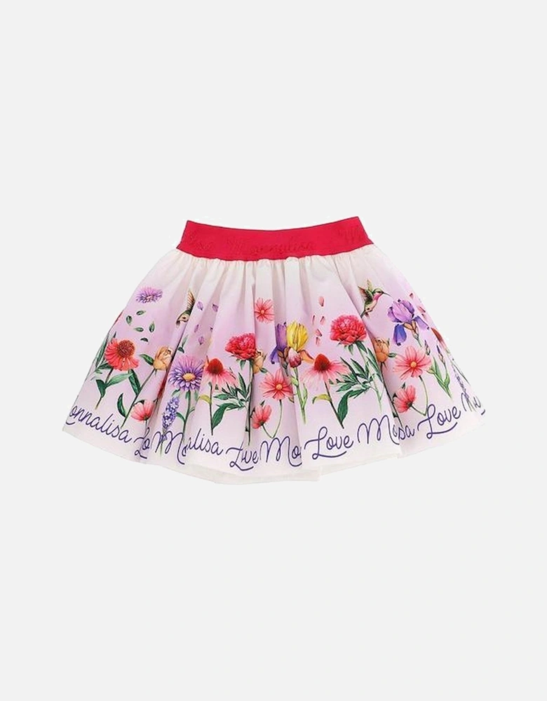 Girls Summer Flower Skirt