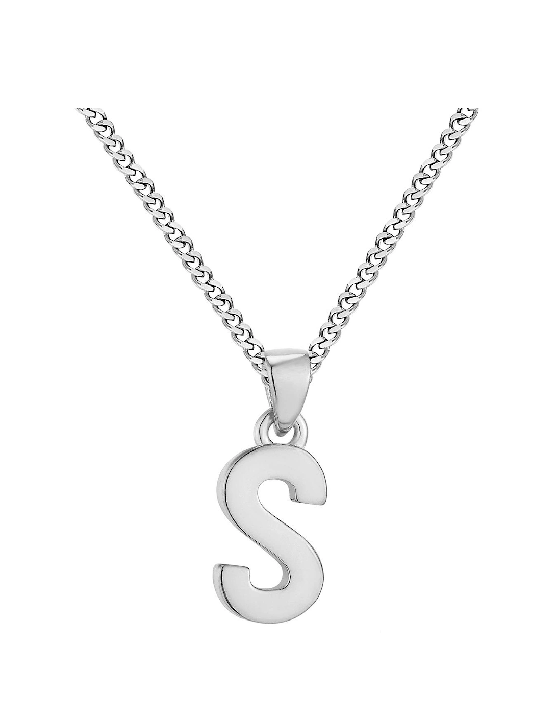 Sterling Silver Alphabet Initial Pendant Adjustable Necklace, 2 of 1