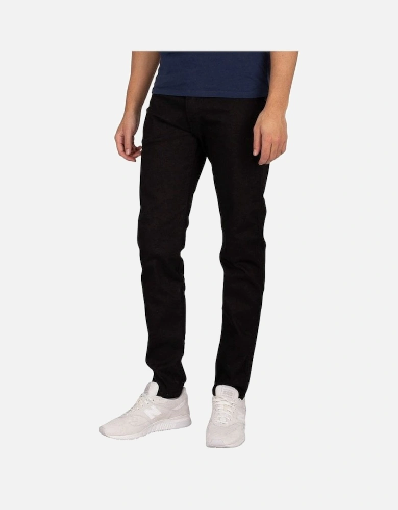 Anbass Stretch Black Denim Slim Fit Jeans