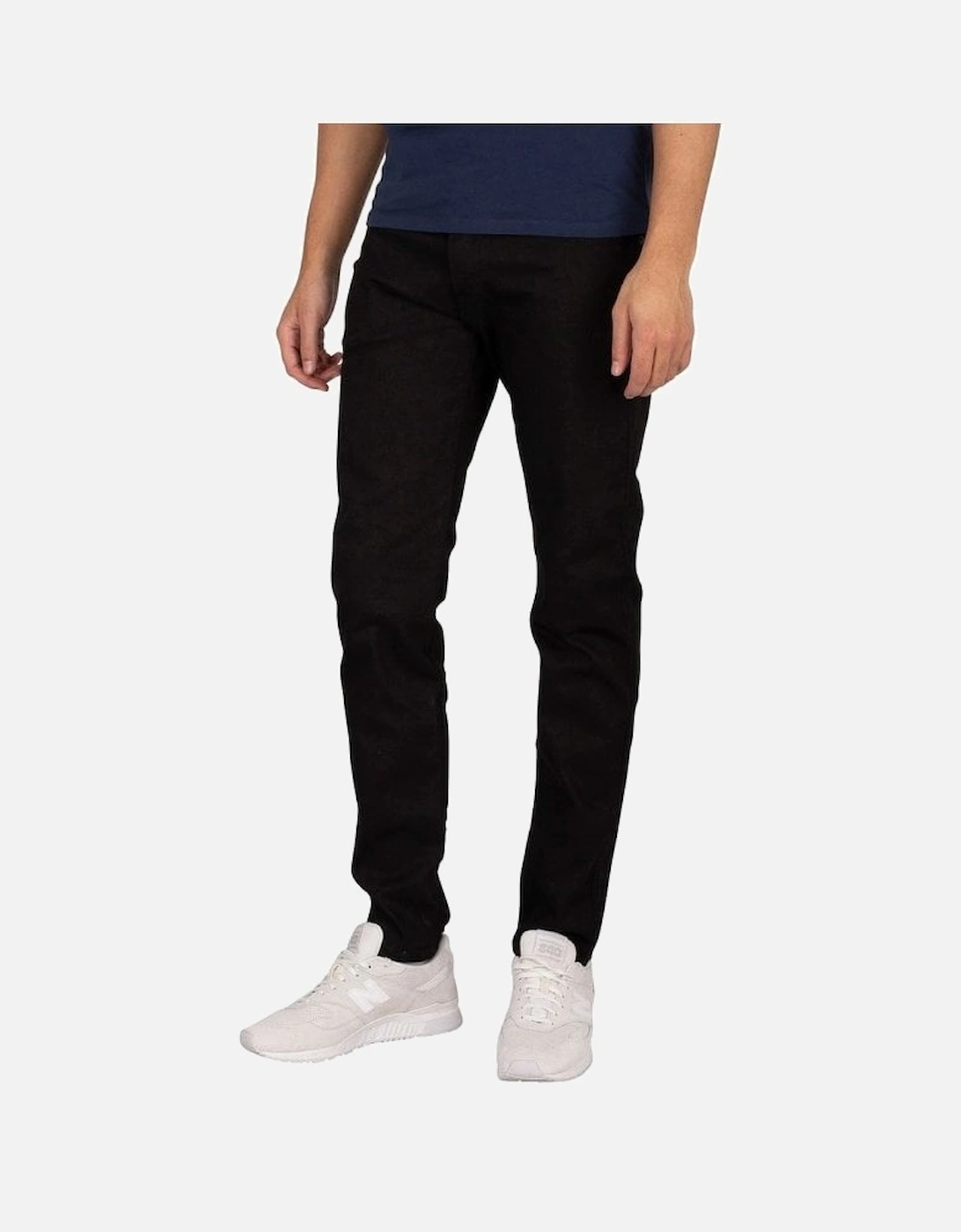 Anbass Stretch Black Denim Slim Fit Jeans, 4 of 3