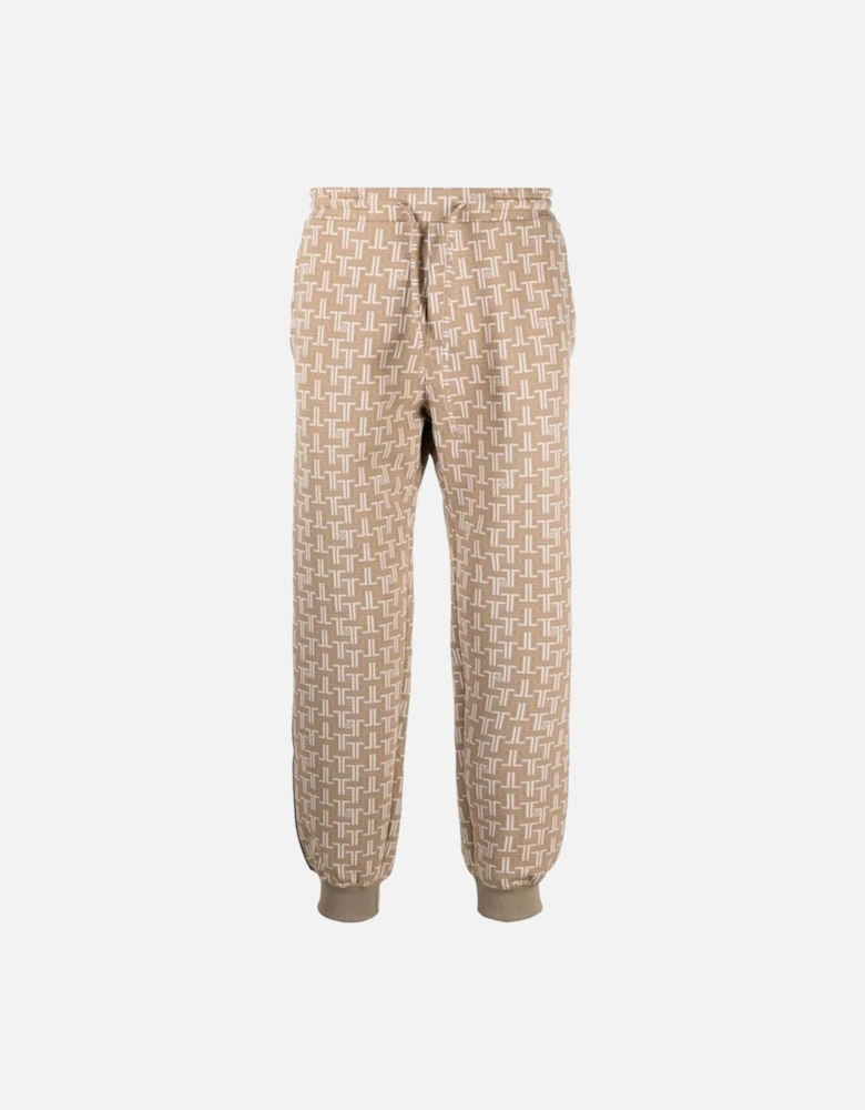 Men's Ribbed Tracksuit Pants Beige