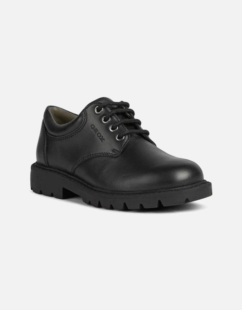 Boys Shaylax Leather School Shoes
