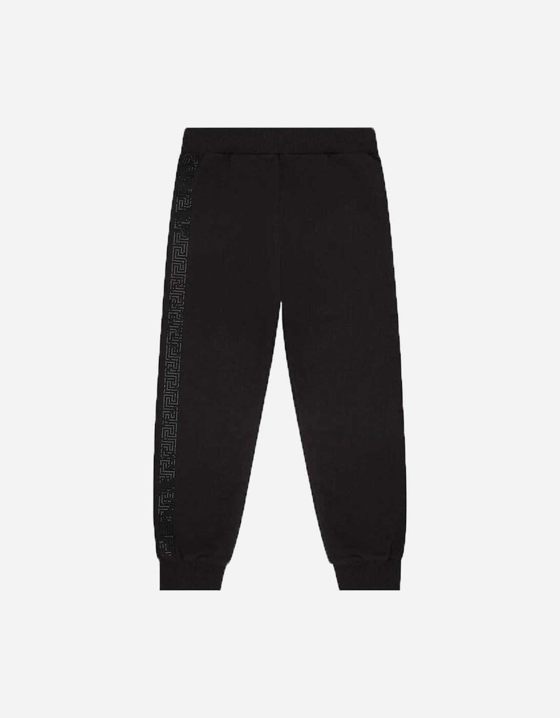- Girls  Black Embroidery Greca Joggers, 4 of 3