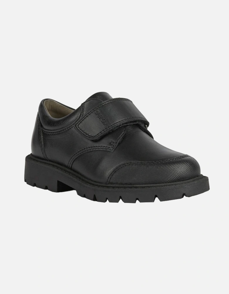 Boys Shaylax Single Strap Leather School Shoes