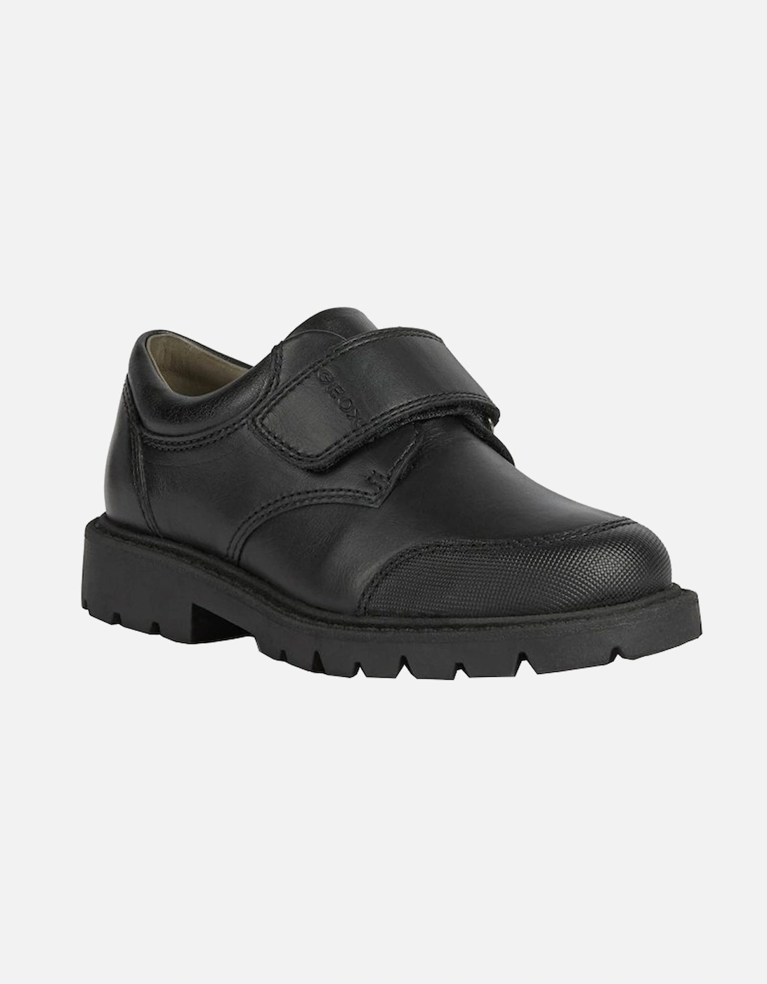 Boys Shaylax Single Strap Leather School Shoes, 6 of 5