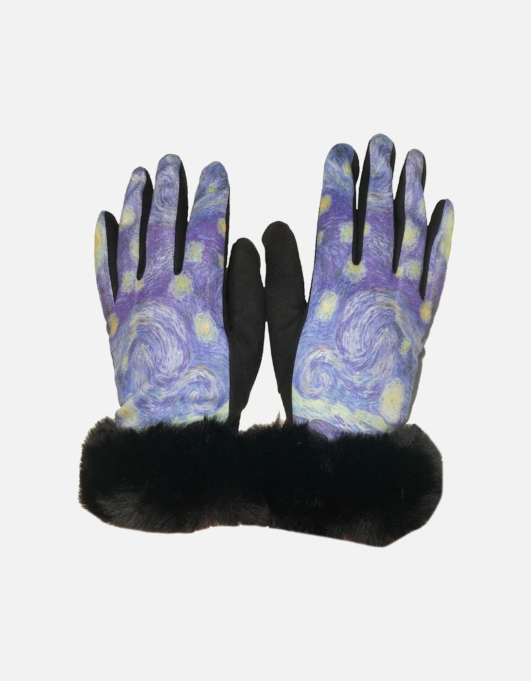 Purple Faux Suede Gloves