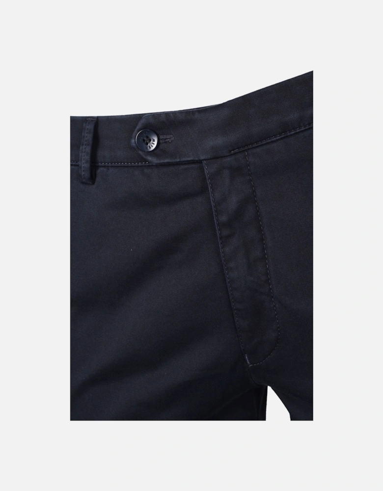 Roma Cotton Chino Straight Fit Trousers Navy