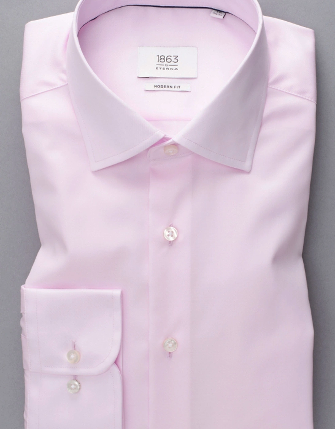 Eterna Modern Fit Long Sleeved Shirt Pink