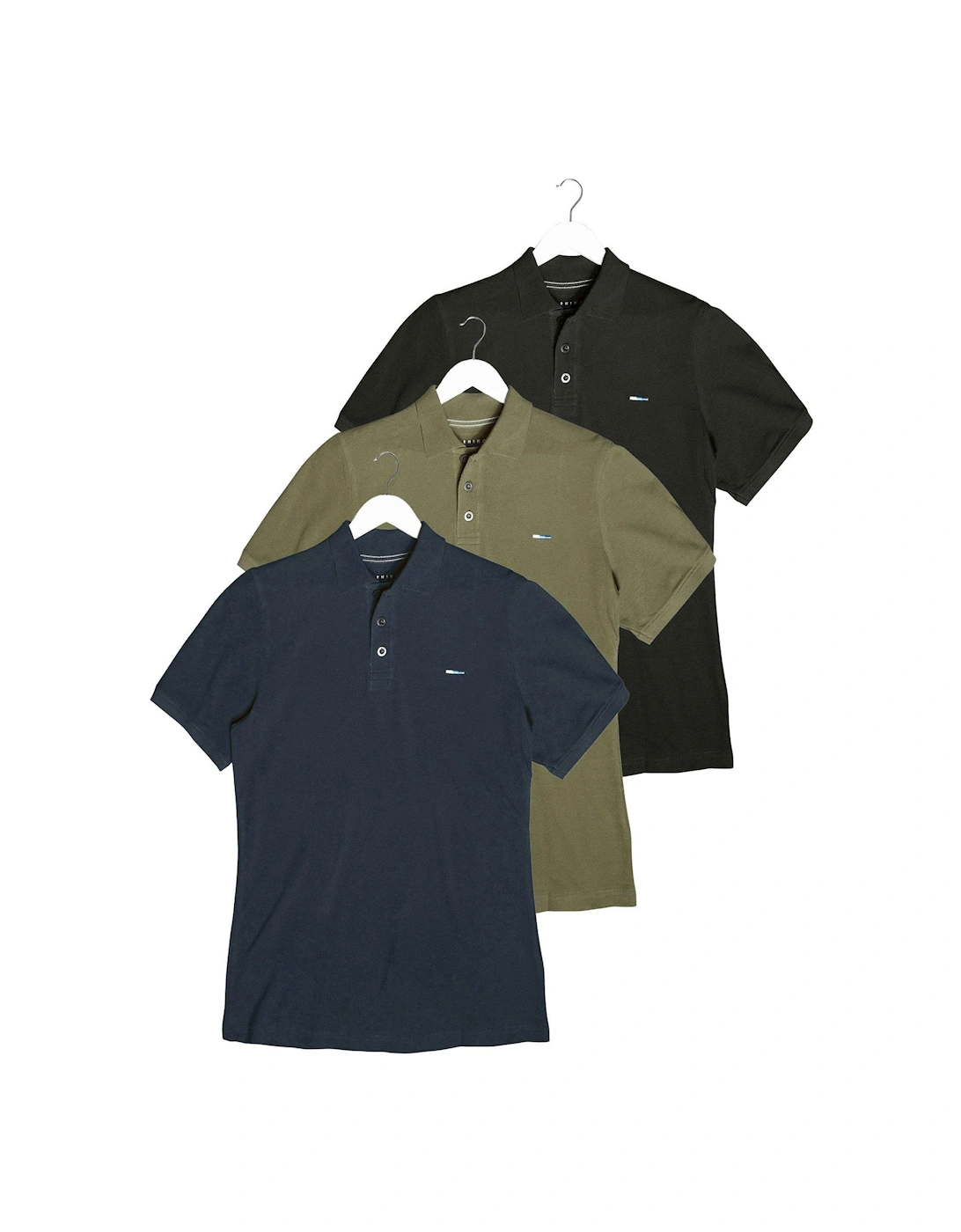 3 Pack Plain Polo Shirt - Multi, 2 of 1