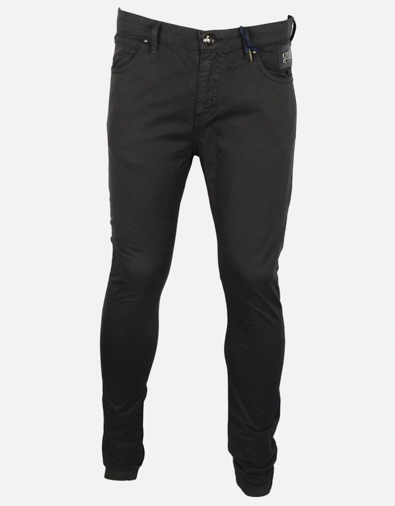 Cotton Slim Fit Black Chino