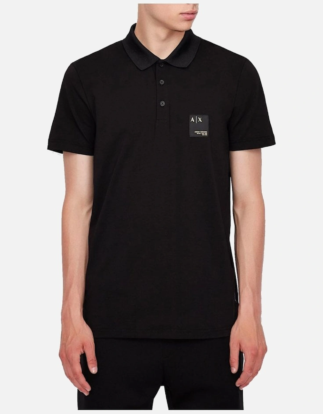 A|X Mens 3 Button Polo Shirt Black, 3 of 2