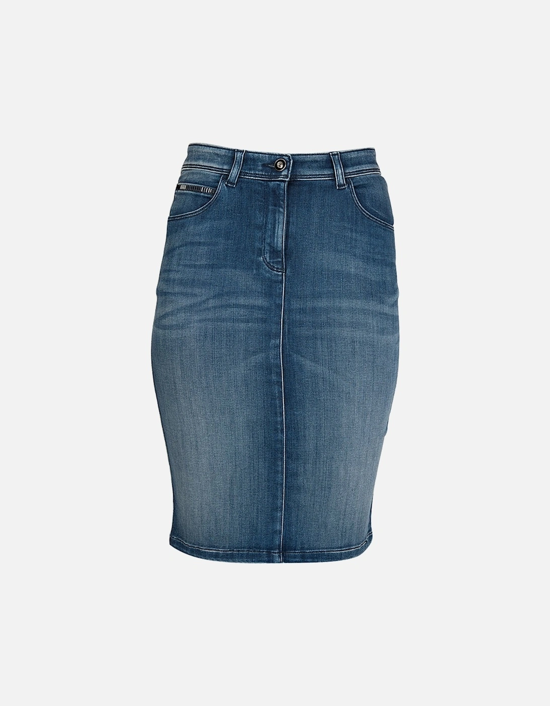 Jeans Women's Denim Midi Skirt Blue, 6 of 5