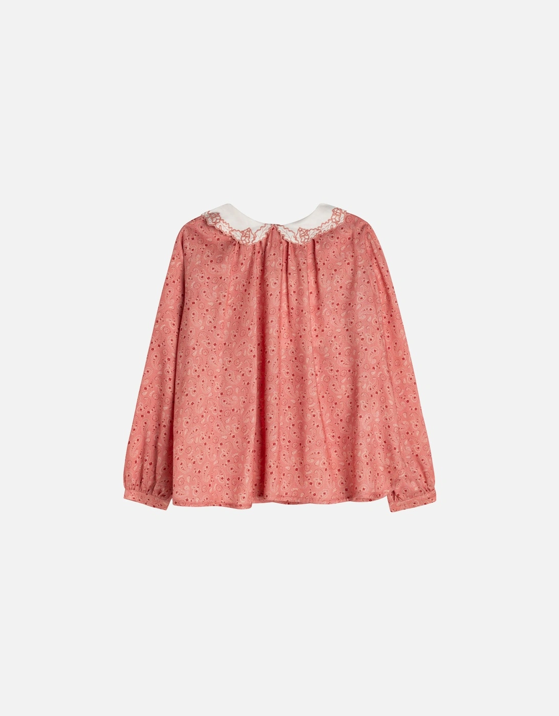 Girls Pink Paisley Blouse, 3 of 2