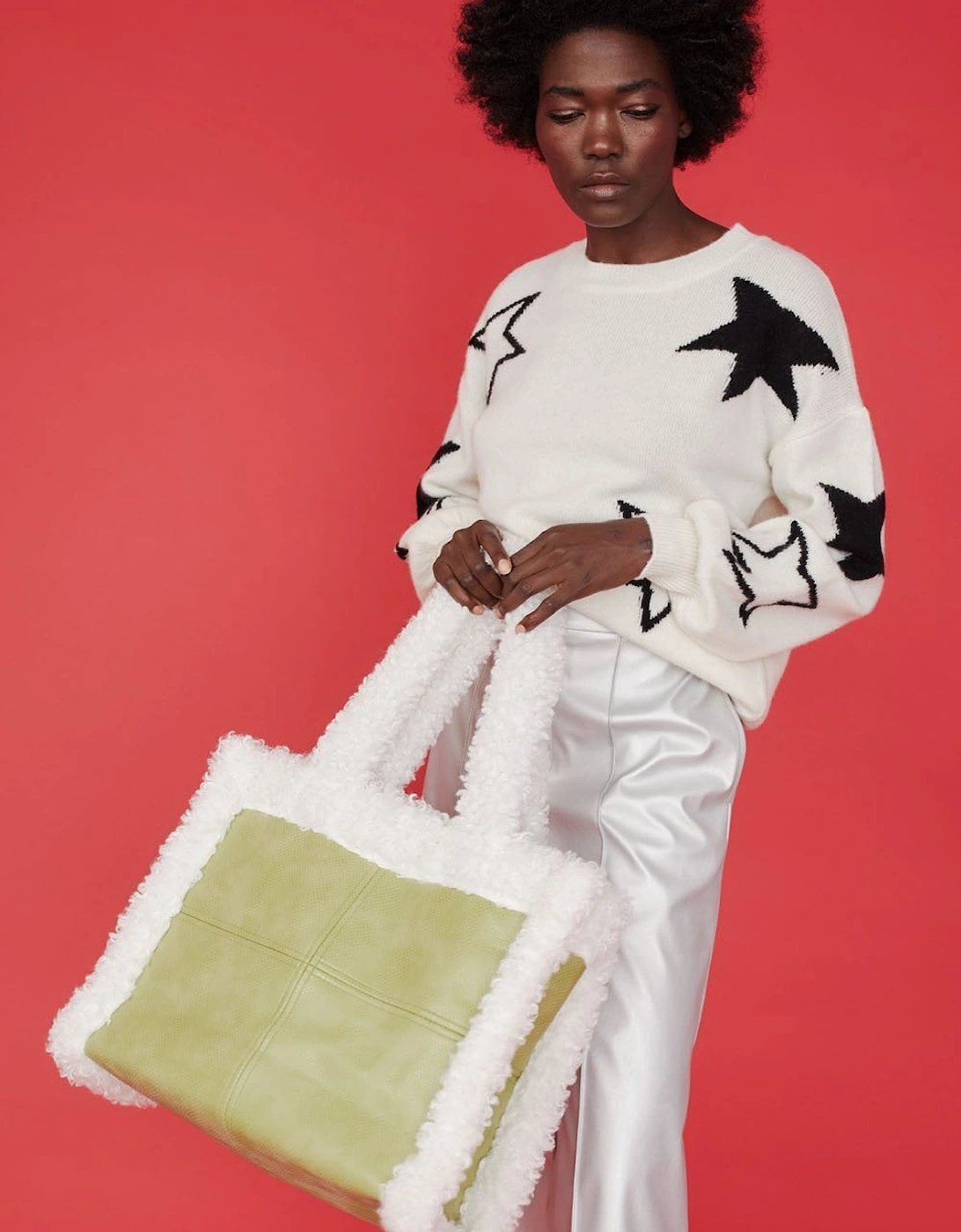 Star Design Cashmere Jumper in White