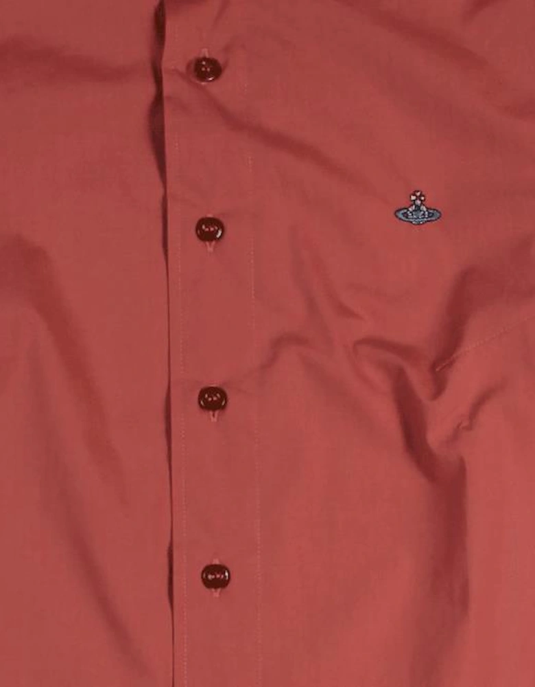 Men's Classic Three Button Shirt Red