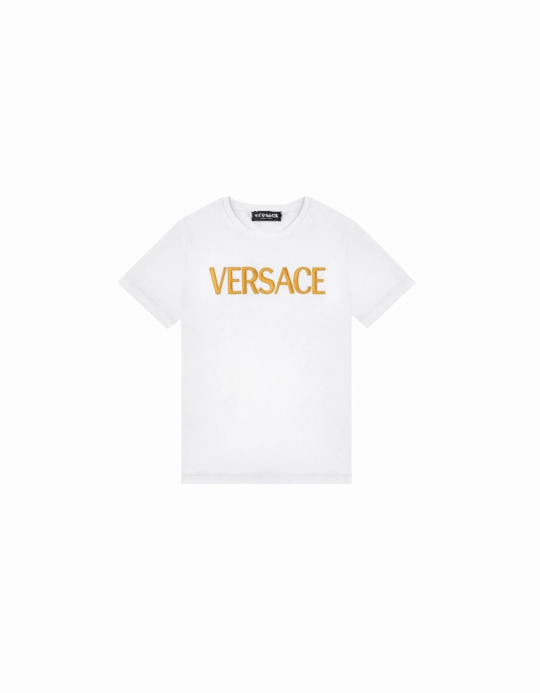 Boys Logo Embroidered T-Shirt White, 4 of 3