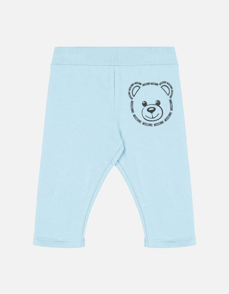 Baby Boys Teddy Bear Fleece Pants Blue