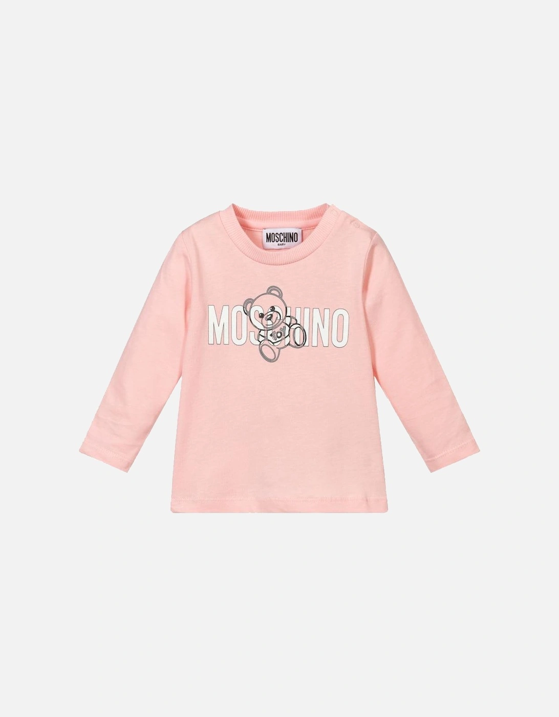 Baby Girl's Teddy T Shirt Pink, 2 of 1