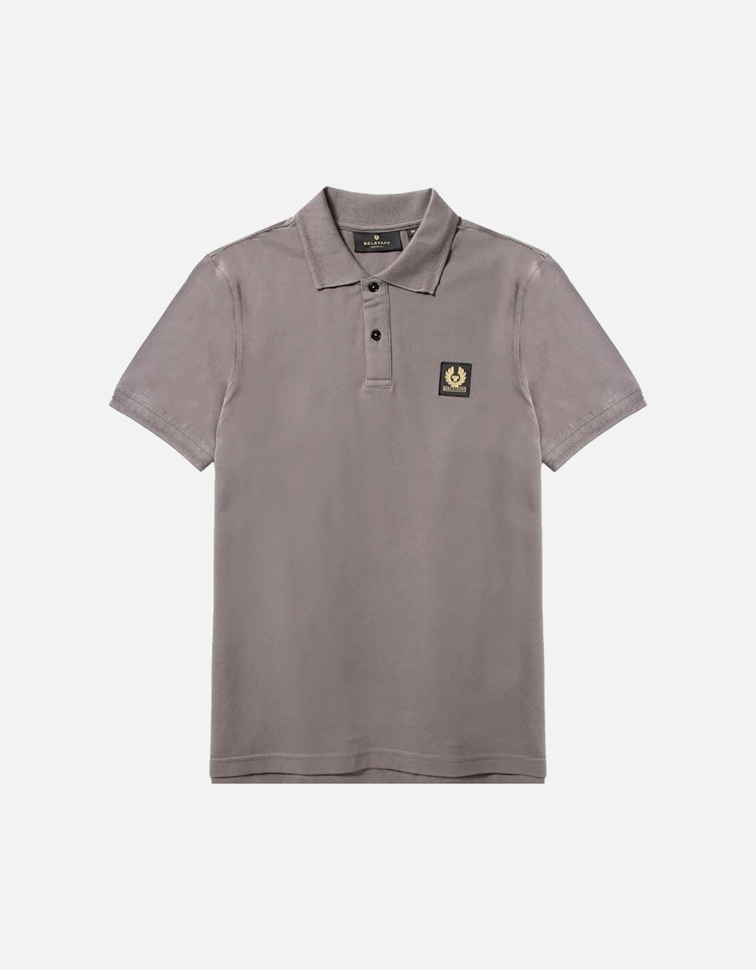Men's Embroidered Patch Cotton-Pique Polo Grey, 2 of 1
