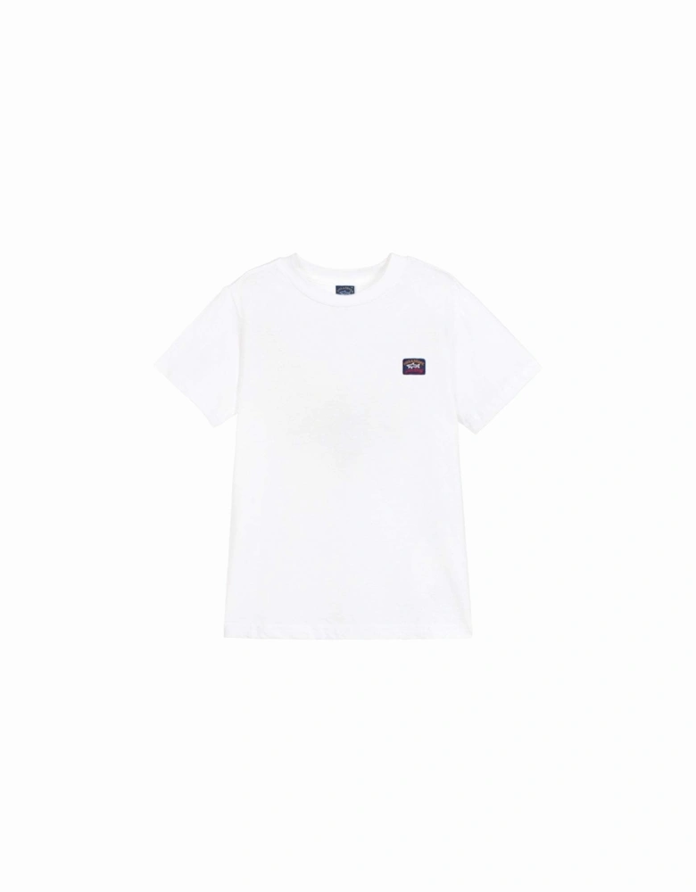 Boy's Logo Patch T-shirt White