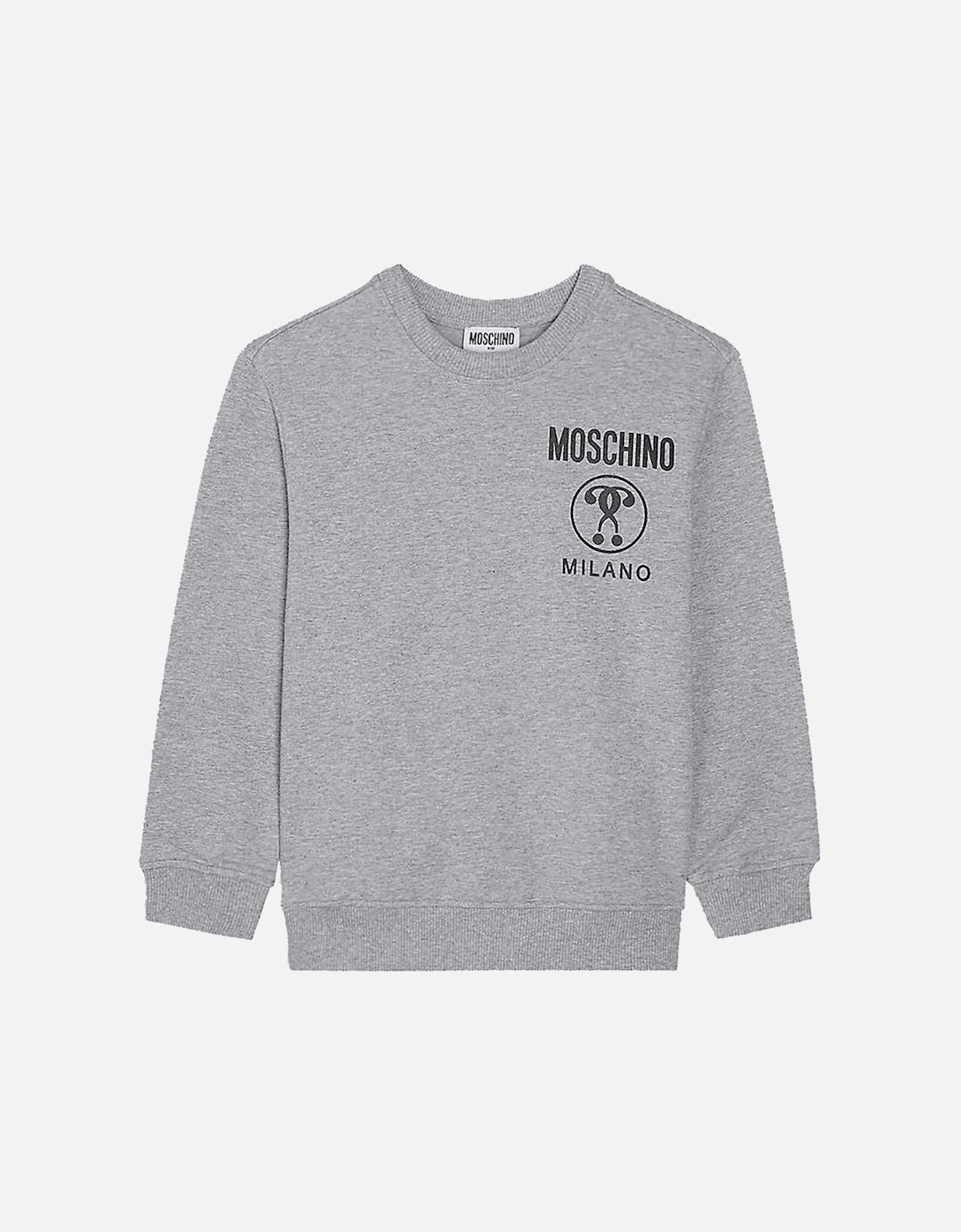 Boys Milano Logo Sweater Grey, 2 of 1