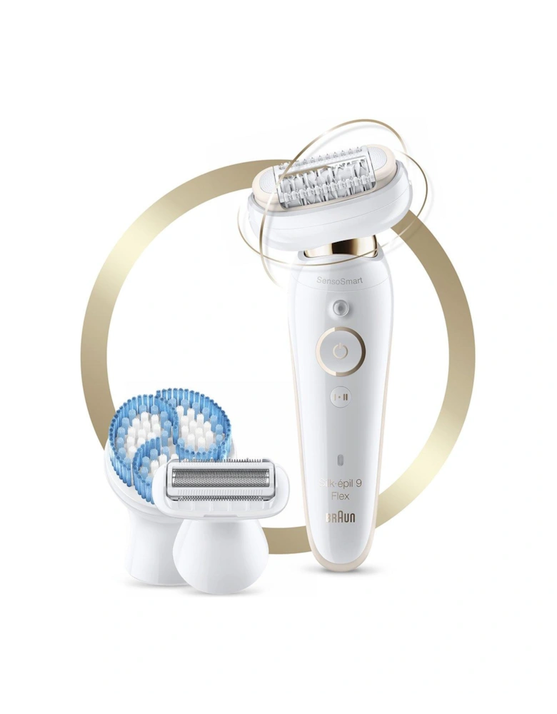 Silk-épil 9 Flex 9-010 - Epilator with Flexible Head for Easier Hair Removal