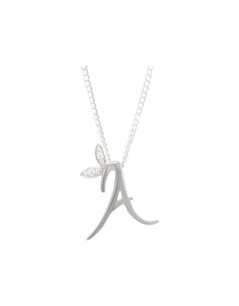 Mini Winged Initial Necklace