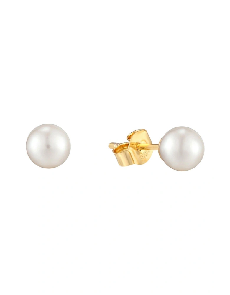 9ct Gold 7mm Freshwater Pearl Stud Earrings