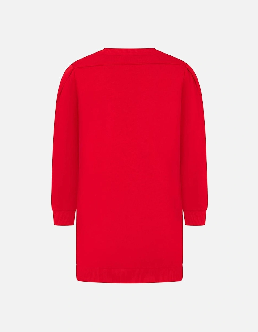 Girls Logo Print Dress Red