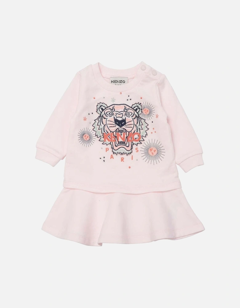 Baby Girls Tiger Print Dress Pink