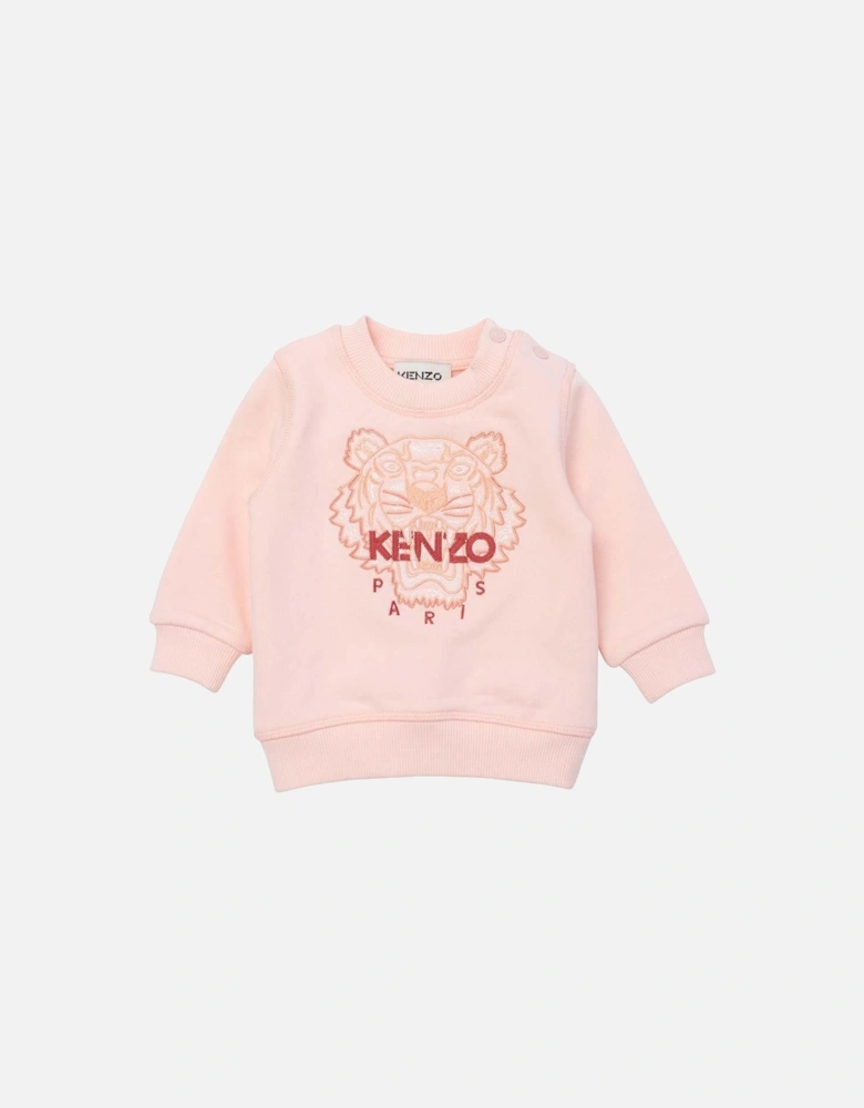 Baby Girls Pink Tiger Sweater Pink