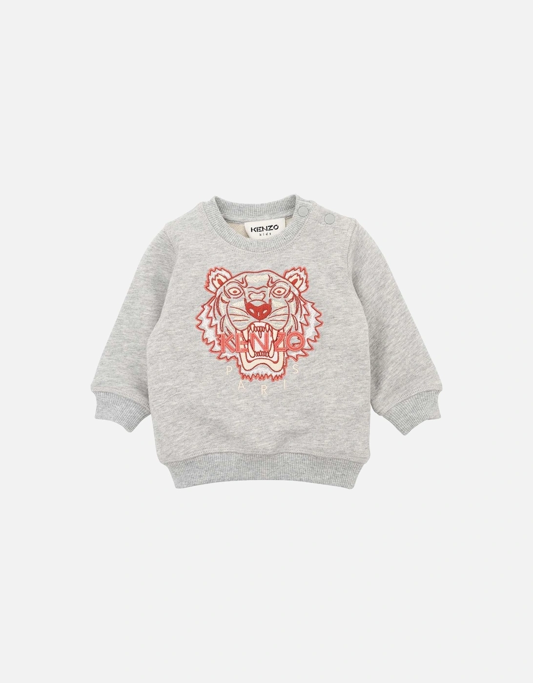 Baby Boys Tiger Sweater Grey, 2 of 1