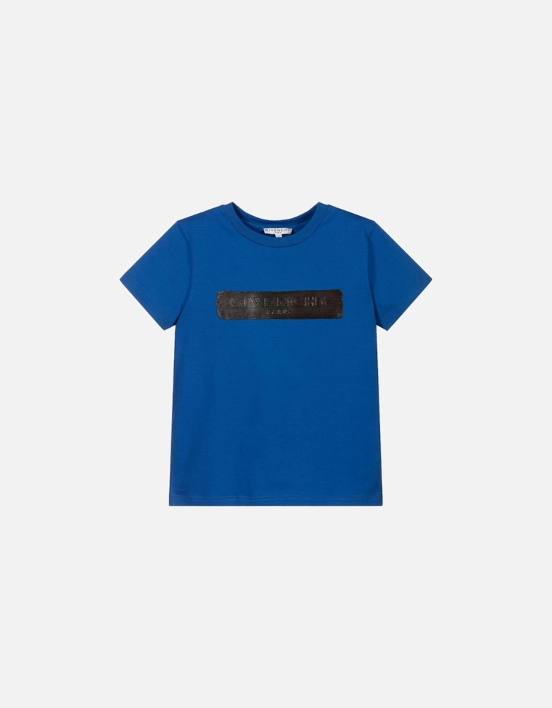 Boys Paint Logo T-Shirt Blue