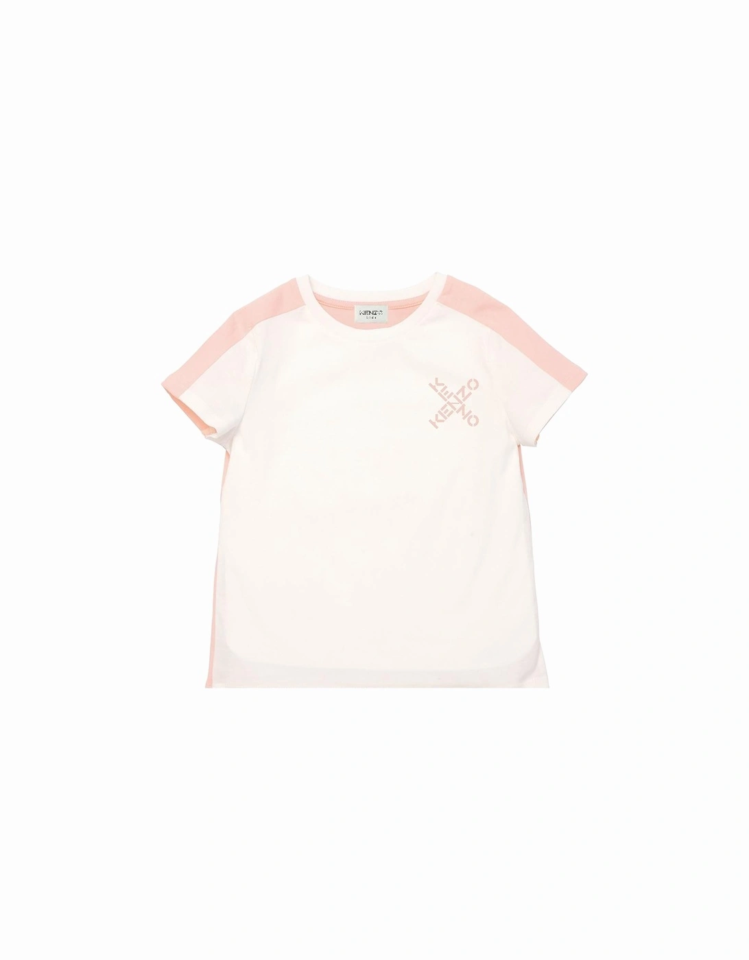 Girls Logo Crew Neck T-Shirt Pink, 3 of 2