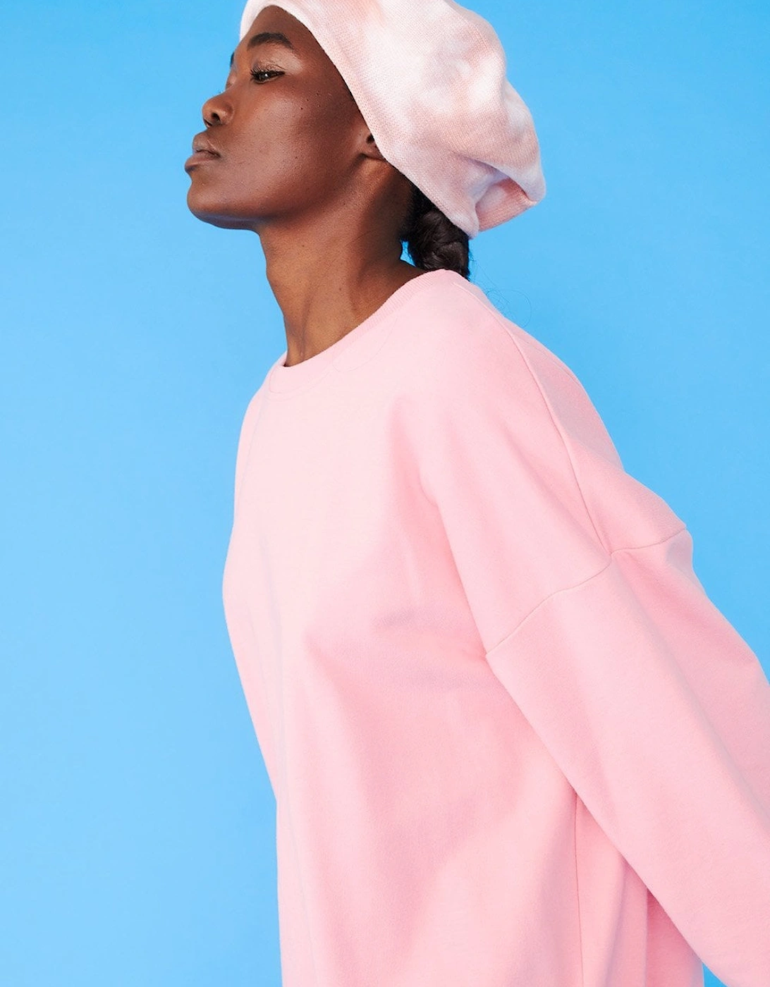 Tie-Dye Beret in Pink and White, 5 of 4