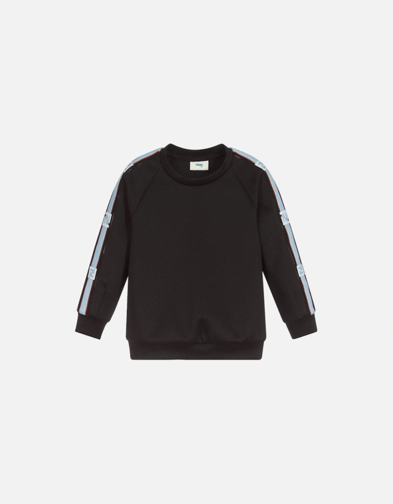 Boys Arm Logo Neoprene Sweatshirt Black